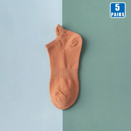 5 Pairs Women Cotton Socks Short Crew Ankle High Quality Breathable Summer Compression Casual Fashion Low-Cut Sock for Female
