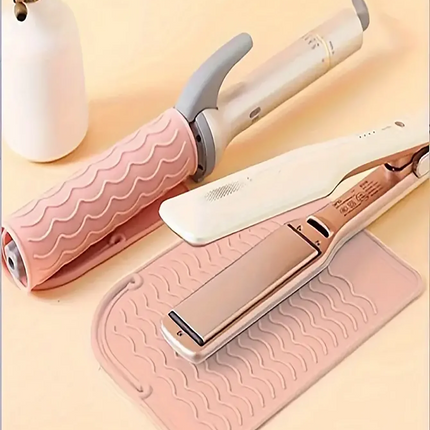 New Plus Size Silicone Heat Resistant Mat Portable Travel Hot Tools Pad Cover for Curling Iron, Flat Iron Hair Straightener
