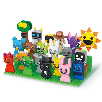 9pcs MOC Figures Building Blocks Set Horror Game Figure Bricks Toys for Kid Xmas Easter Gift Music Box