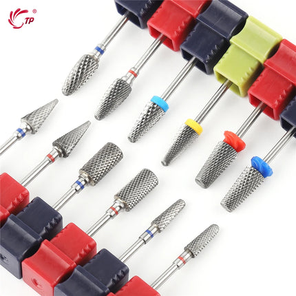 TP Tungsten Steel Nail Drill Bits Rotary Cuticle Clean Electric Nail Drill for Manicure Pedicure Burrs Remover Nail Accessories