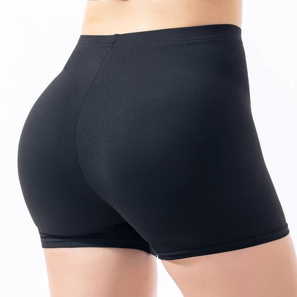 Black base shorts for women to wear as outerwear in summer High-waisted tight elastic and leak-proof wide-leg hot pants