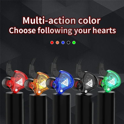 Original QKZ AK6 In Ear Earphone 6 Dynamic Driver Unit Headphone With Mic Stereo Sports HIFI Subwoofer Headset - product imag