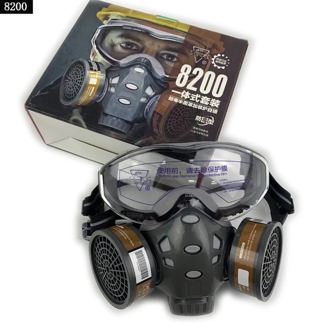Full/Half Face Gas Mask Respirator With Safety Glasses Paint Dustproof Pesticide Decoration Formaldehyde And Filter Accessories