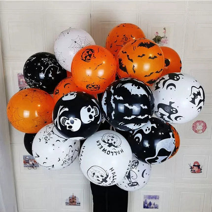 Halloween Decoration Balloon Ghost Pumpkin Skeleton Ghost Bar Party Decor Balloon Decoration 12 inch Latex Balloon