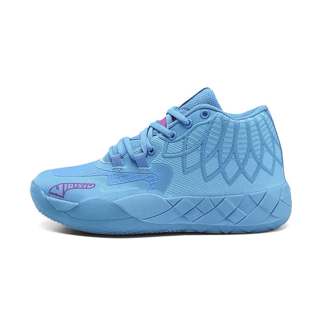 Men's Platform Sneakers Anti-Slip Thick Sole High Top Lace-up Running Basketball Shoes Knitted Fabric Sports Shoes Male Trainers