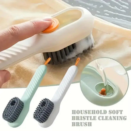 Multi-surface Liquid Shoe Brush - Soft Bristles & Ergonomic Handle For Bathroom, Kitchen & Laundry Cleaning - product image f