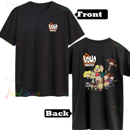 Loud House Japanese Anime Cartoon Print Tee-shirt Short Sleeve Kawaii Funko Harajuku Style Funny Cool Fashion T-Shirt
