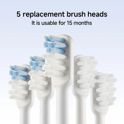 DOCO LAB Electric Toothbrush Vibration Sonic Electric Toothbrush for Adults Rechargeable Smart 6 Modes 5 Brush Heads