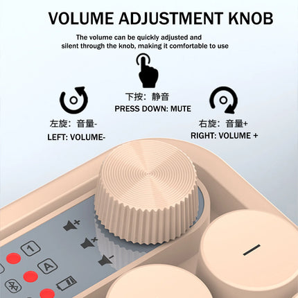 K-snake Wk300 Bluetooth Wireless Keyboard And Mouse Set Punk Keycap Mute With Volume Knob Computer Office Universal - product