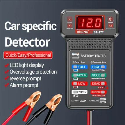 Smart Car Battery Tester, Suitable for Home Self-Checking/Repair Shops, One-Click Diagnosis of Life Span and Capacity, Quick Fault Identification, Intuitive Data Display, Compatible with Multiple Car Models, a Tester That Can