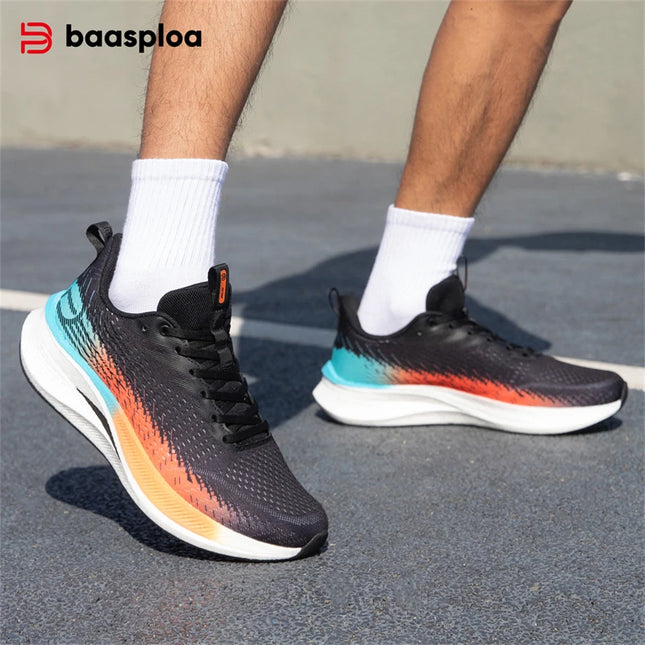 Baasploa Men Running Shoes Professional Training Women Carbon Plate Mesh Breathable Sneakers Male - view 2