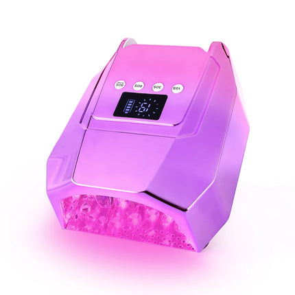 96w Gradient Gold  Pro Red Light Cordless LED Nail Lamp Rechargeable Battery UV LED Nail Lamp Cure Cordless LED Lamp Curing Gel