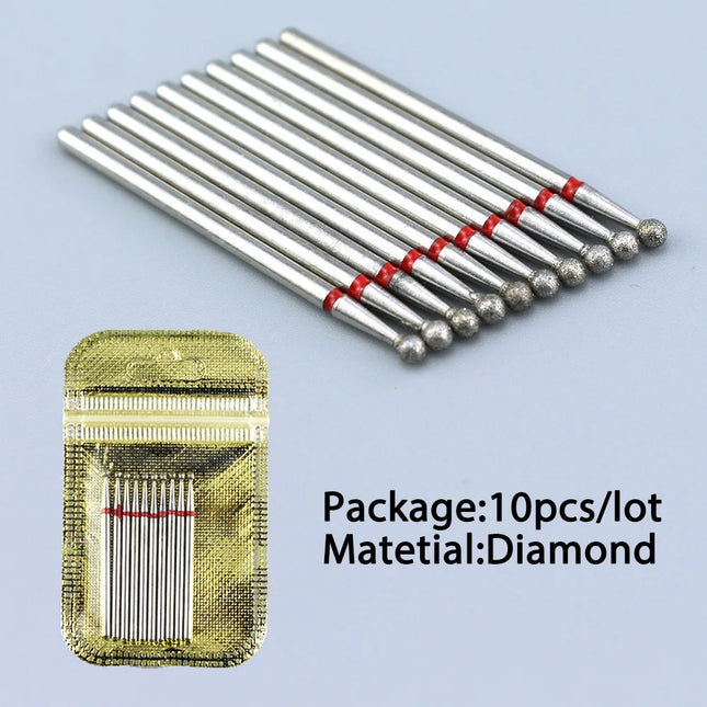 10pcs Diamond Milling Cutter Nail Drill Bits Set For Manicure Accessory Pedicure Eletric Machine Nail - product image 2