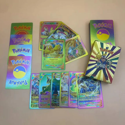 New 55pcs/box Pokémon Vstar Vmax GX English Colorful Cool Cards Rare Collection Battle Trainer Card Children Toys Gifts