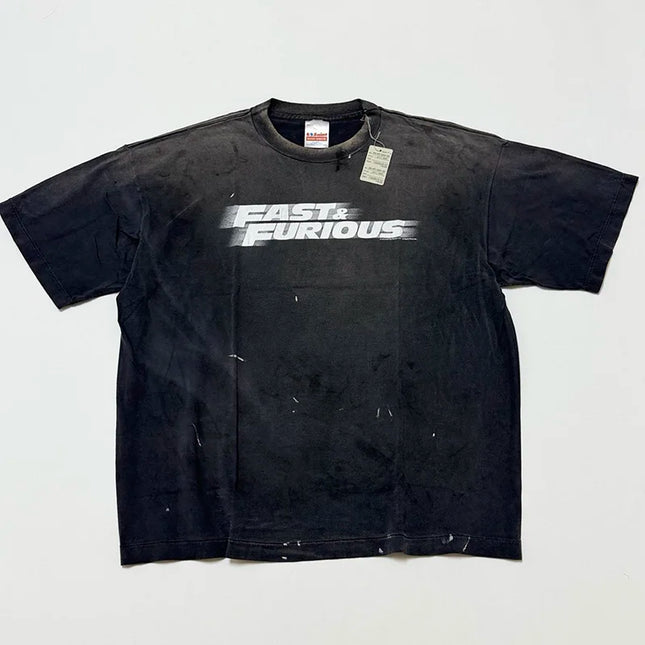 Camiseta vintage de la mejor calidad con estampado de Saint para hombre y mujer, casual de verano, de manga corta, a la moda, holgada, nueva, top.
