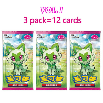 Original Pokemon Game Pack Cards Gem Pack Vol.1 Vol.2 Scarlet and Violet Trading PTCG Bag Box Deck Ibrahimovic Pikachu Card Gift