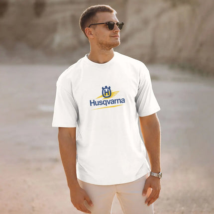 Personalized Print T-shirts 100% Cotton Casual Everyday Wear Unisex Large Size Graphic Tees Tops for Motorcycle Enthusias
