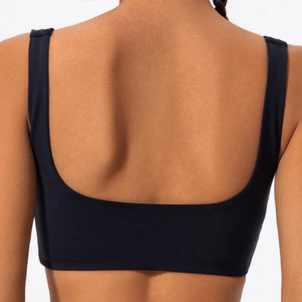 Solid color Tight Women Hollow Back shoulder straps fitness Bra Top High waist Yoga Leggings 2pc Gym Yoga Set Athletic sportwear