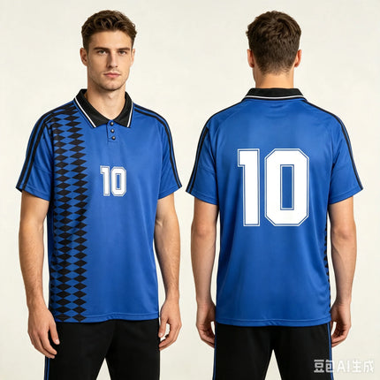 Argentina Retro Jersey Number 10 Graphic Print Polo Shirts Summer Fashion Breathable Short Sleeve Football Y2K Sportswear Unisex