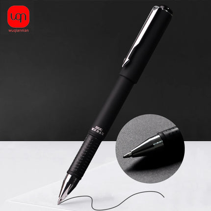 Matte Black 0.7mm Signature Gel Pen Set with Large Capacity Replaceable Refills Business Office Writing Pens