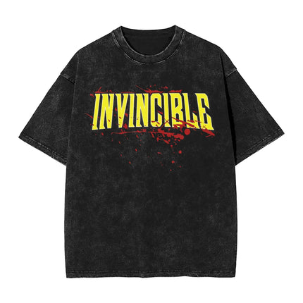 Conquest Invincible T Shirt Men's  Pure Cotton Awesome T-Shirts O Neck  Tee Shirt Short Sleeve Clothes Gift