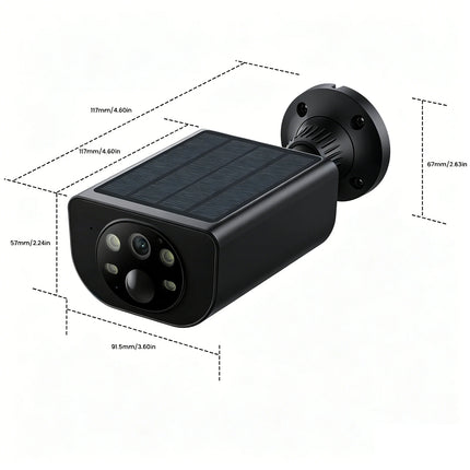 Wansview 2K Solar Security Camera Wireless Outdoor Surveillance with Motion Detection IP65 Waterproof Solar-Powered CCTV for Home Safety 2-Way Audio Color Night Vision