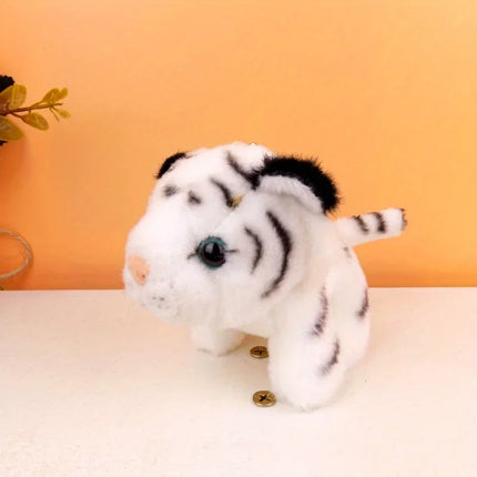 Cute Animal Plush KeyChains Stuffed Panda Little Tiger Key Chain Pendant Simulation Tiger Doll Plush Toy  Gifts