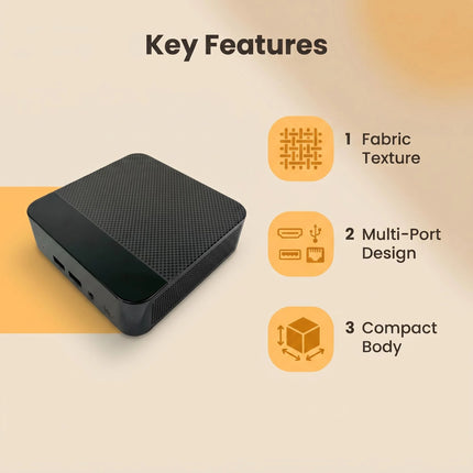 Compact Intel N150 Mini PC Multiple Configurations  NVMe SSD WiFi6 Triple 4K Silent Desktop for Home Office Media Editing