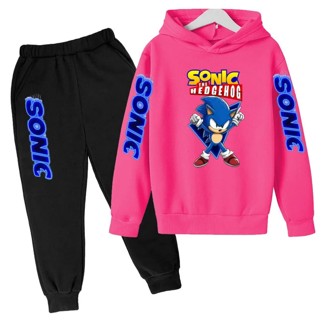 Kinder Supersonic Kleidung Jogging Blau Sweatshirt Oberteil+Hose Zweiteiliger Hoodie Jungen Mädchen 3-12 Jahre Kleidung Lässiges Sport Set