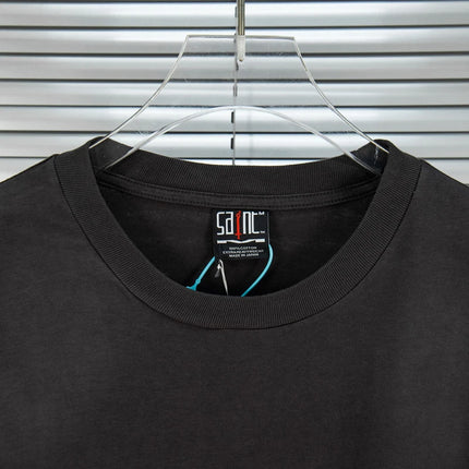 2026ss Distressed Saint Short Sleeve Tshirts High Quality Streetwear Graffiti Printed Round Neck Tee Top