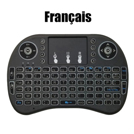 2.4G Air Mouse with Touchpad Keyboard i8 Arabic French Spanish Russian Backlit Mini Wireless Keyboard for PC - product image