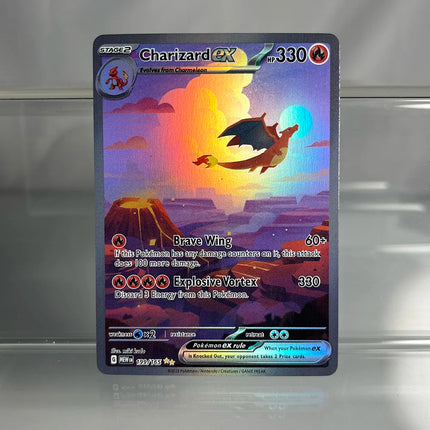 Foil PKM Single Cards Pikachu Charizard EX Bubble Mew Game Rare Collection Cards PTCG Rainbow Proxy Cards
