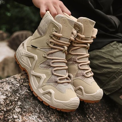 Men's Outdoor Hiking Shoes Hiking Boots Men Tactical Military Boots Denim Safety Work Shoes Outdoor Hiking Boots Training Shoes