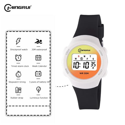 Kids Sport Watches Alarm Stopwatch Children Digital Watch For Boys Girls 30M Waterproof Pink Student Electronic Wristwatch
