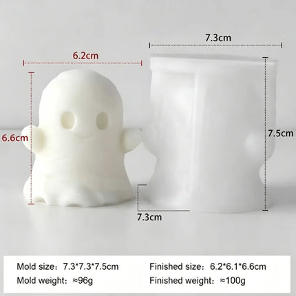 3D cute Halloween Silicone Candle Mold-Pumpkin Bear Mummy Piggy Ghost Mold Soap Plaster Resin Handmade Home Decoration