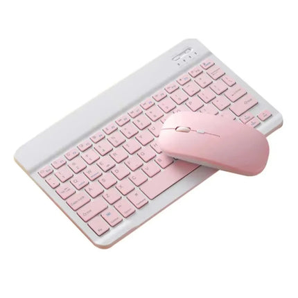 10 Inches Bluetooth Mouse Keyboard Set For Ipad Mobile Phone Tablet Universal Ultra-thin Wireless Pink Green - product image