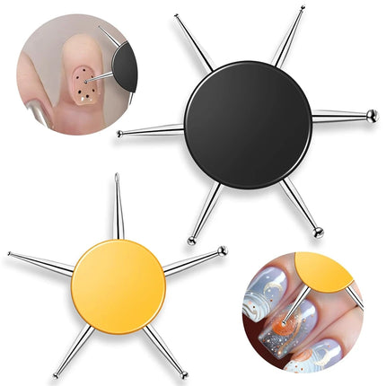 5/6 Head Nail Art Dotting Tools Disc Nail Design Rhinestone Dotting Pen Nail Point Drill Drawing Pens DIY Manicure Accessories
