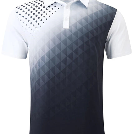 Men's Sports Style Polo Shirts 3D Print Golf Shirt Button Up Breathable Summer New Short Sleeve Men's Clothing Sport Streetwear