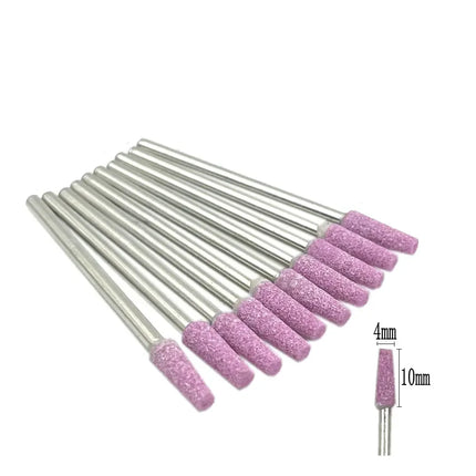 10pcs/set Corundum Nail Drill Bits 3/32" Rotary Ceramic Stone Burr Cutters for Manicure Nails Accessories Tool