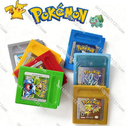 Pokemon GBC Game Card Red Blue Crystal Golden Green Silver Yellow 16 Bit Video Game Cartridge Console Cards For GB/SP