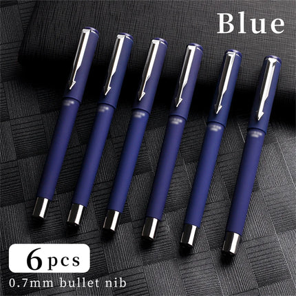 Matte Black 0.7mm Signature Gel Pen Set with Large Capacity Replaceable Refills Business Office Writing Pens