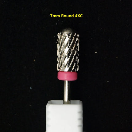 New Silver! Quality 6.6mm Big Round Top barrel Original Tungsten steel Carbide Manicure Nail drill bit File Accessories