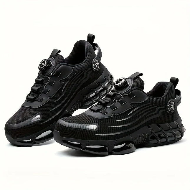 New Mens Safety Shoes Rotated Buckle Man Sneakers Puncture Proof Indestructible Work Shoes Waterproof Durable Boots for Men