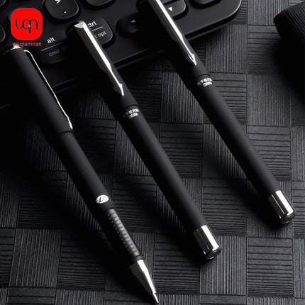 Matte Black 0.7mm Signature Gel Pen Set with Large Capacity Replaceable Refills Business Office Writing Pens