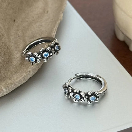 VENTFILLE 925 Sterling Silver Black Agate Rotund Earrings For Women Girl Originality Design Korean Jewelry Party Gifts Dropship