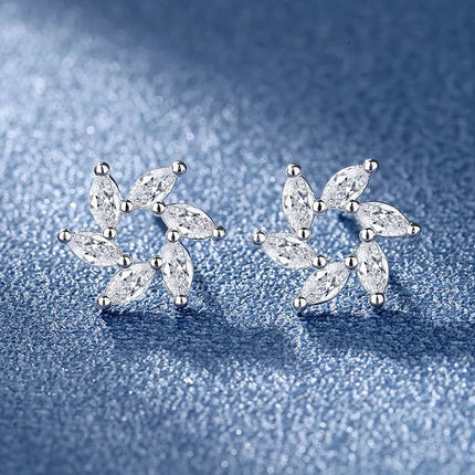 High-quality 925 Sterling Silver Crystal Fashion Circle Hoop Earrings for Woman Wedding Party Gift Street Versatile Jewelry