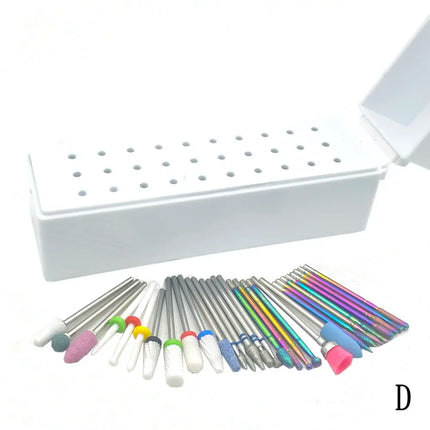 30Pcs Nail Drill Bits Ceramic Diamond Cuticle Efile Carbide Remover for Home Salon Acrylic Gel Nail Manicure Pedicure Tools