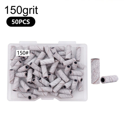 50/100Pcs 3mm Nail Sanding Bands-120/150/180/240 Grit Mini Nail Drill Bit Electric Nail File Accessory Polishing Manicure Tool
