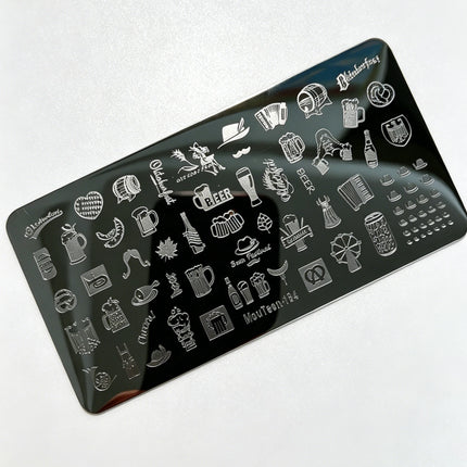 MouTeen263 Nail Stamping Plate Cursive English Word & Phrase Design Nail Art Template Romantic Letter Manicure Printing Tool