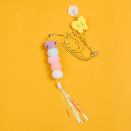 New Cat Hanging Cat Toy Hanging Door Elastic Rope Cat Stick Feather Pet Supplies For Cats And Dogs